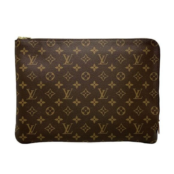 Auth LOUIS VUITTON Etuy Voyage MM M44499 Monogram RFID : confirmed Clutch Bag - Picture 1 of 16